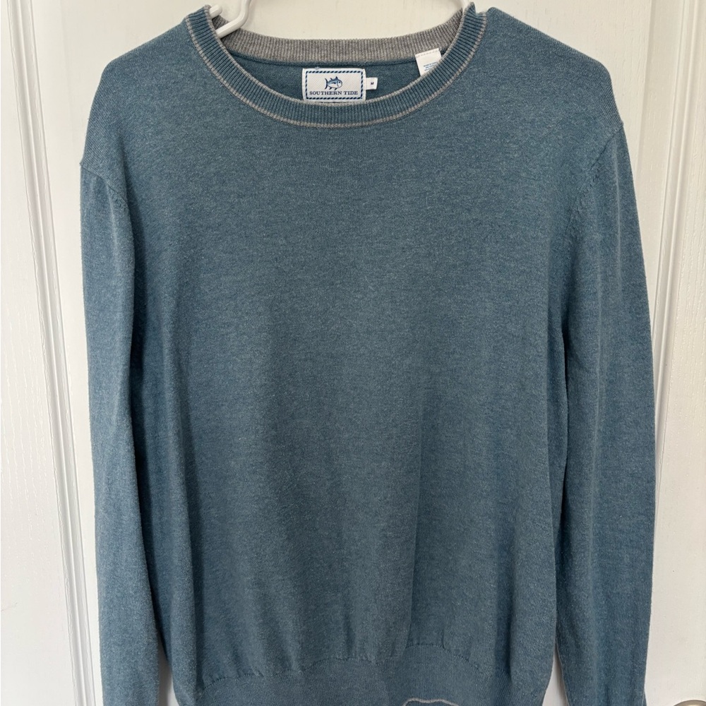 Southern Tide Men's Teal Crewneck Sweater